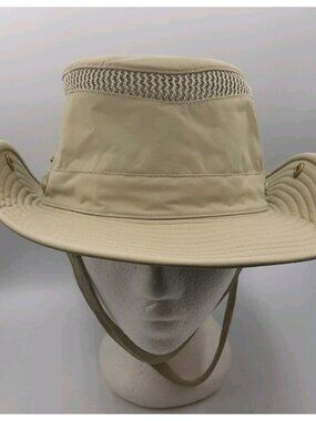 Tilley LTM3 Airflo Hat Size 7 3/8 Olive Green Wide Brim Nylon Canada Lightweight
